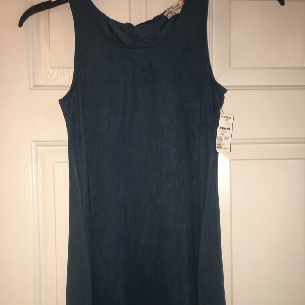 NWT turquoise velvety dress
